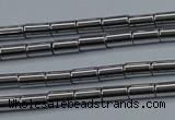 CHE760 15.5 inches 2*4mm tube plated hematite beads wholesale