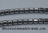 CHE774 15.5 inches 2*2mm drum plated hematite beads wholesale