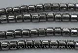 CHE775 15.5 inches 2*2mm drum plated hematite beads wholesale