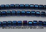 CHE781 15.5 inches 2*2mm drum plated hematite beads wholesale