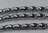 CHE801 15.5 inches 4*6mm rice plated hematite beads wholesale