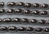 CHE802 15.5 inches 4*6mm rice plated hematite beads wholesale