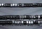 CHE822 15.5 inches 4*4mm hexagon hematite beads wholesale