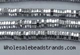 CHE825 15.5 inches 1*2mm hexagon plated hematite beads wholesale