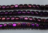 CHE853 15.5 inches 2*2mm dice platedhematite beads wholesale