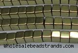 CHE880 15.5 inches 3*3mm cube plated hematite beads wholesale