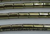 CHE883 15.5 inches 3*5mm tube plated hematite beads wholesale