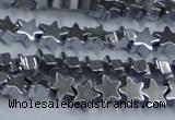 CHE936 15.5 inches 4mm star plated hematite beads wholesale