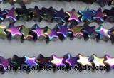 CHE940 15.5 inches 4mm star plated hematite beads wholesale