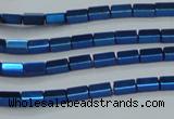 CHE959 15.5 inches 2*4mm cuboid plated hematite beads wholesale