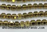 CHE983 15.5 inches 4*4mm plated hematite beads wholesale