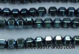 CHE986 15.5 inches 4*4mm plated hematite beads wholesale