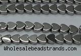 CHE991 15.5 inches 4*4mm heart plated hematite beads wholesale