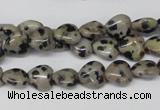 CHG03 15.5 inches 8*8mm heart dalmatian jasper beads wholesale