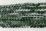 CHG104 15.5 inches 6mm flat heart African jade gemstone beads wholesale