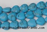 CHG15 15.5 inches 10*10mm heart turquoise gemstone beads wholesale