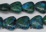 CHG61 15.5 inches 16*16mm heart dyed chrysocolla beads wholesale