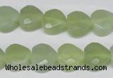 CHG93 15.5 inches 12*12mm faceted heart New jade beads wholesale