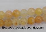 CHJ03 15.5 inches 8mm round honey jade stone beads wholesale