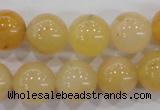 CHJ06 15.5 inches 14mm round honey jade stone beads wholesale