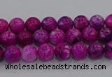 CHM228 15.5 inches 4mm round dyed hemimorphite beads wholesale