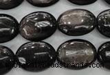 CHS74 15.5 inches 15*20mm oval natural hypersthene beads