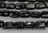 CHS88 15.5 inches 8*12mm rectangle natural hypersthene beads