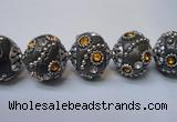 CIB124 19mm round fashion Indonesia jewelry beads wholesale