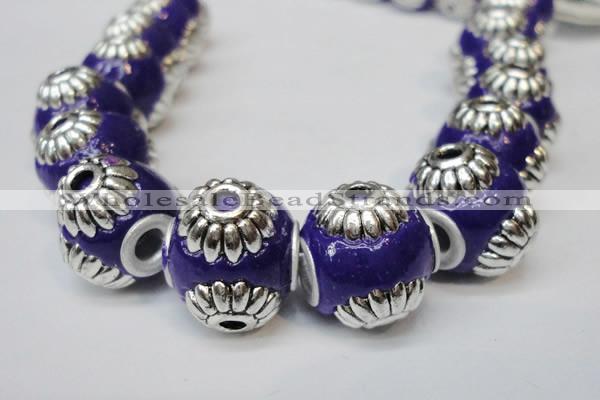 CIB232 14mm round fashion Indonesia jewelry beads wholesale