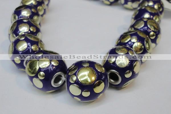 CIB247 18mm round fashion Indonesia jewelry beads wholesale