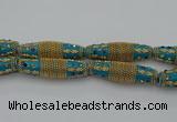 CIB607 16*60mm rice fashion Indonesia jewelry beads wholesale