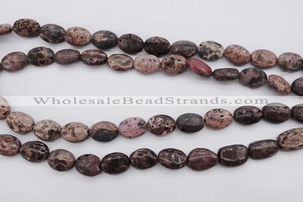 CIJ121 15.5 inches 10*14mm oval dyed impression jasper beads wholesale