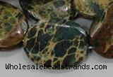 CIJ15 15.5 inches 22*30mm oval impression jasper beads wholesale