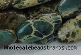 CIJ17 15.5 inches 15*30mm oval impression jasper beads wholesale