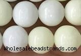 CIJ202 15.5 inches 8mm round ivory jade beads wholesale