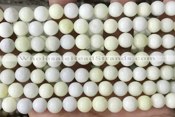 CIJ202 15.5 inches 8mm round ivory jade beads wholesale