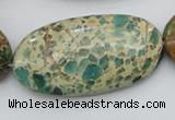 CIJ38 15.5 inches 25*50mm oval impression jasper beads wholesale