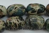 CIJ90 15.5 inches 10*14mm drum impression jasper beads wholesale