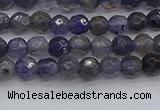 CIL117 15.5 inches 4mm faceted round iolite gemstone beads