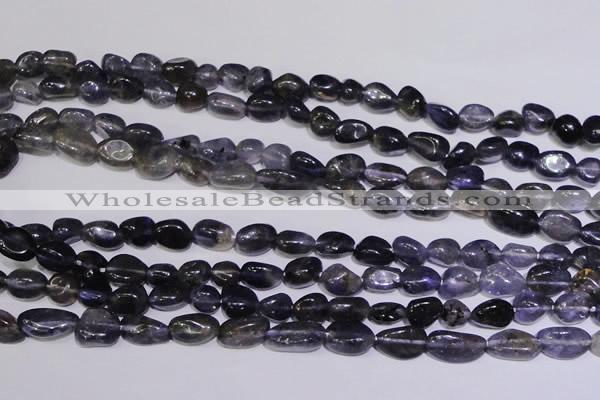 CIL40 15.5 inches 6*8mm nuggets natural iolite gemstone beads