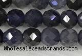 CIL50 15.5 inches 6mm faceted round iolite gemstone beads