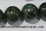 CIS05 15.5 inches 14mm round green iron stone beads wholesale