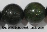 CIS07 15.5 inches 18mm round green iron stone beads wholesale