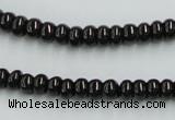 CJB09 16 inches 4*6mm rondelle natural jet gemstone beads wholesale