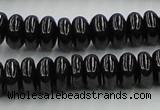 CJB11 16 inches 6*12mm rondelle natural jet gemstone beads wholesale