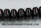 CJB12 16 inches 9*16mm rondelle natural jet gemstone beads wholesale