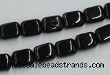 CJB25 16 inches 8*10mm rectangle natural jet gemstone beads wholesale