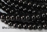 CJB48 15.5 inches 4*6mm rondelle natural jet gemstone beads