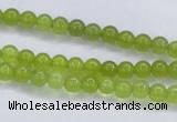 CKA01 15.5 inches 4mm round Korean jade gemstone beads