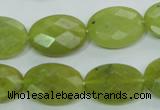 CKA118 15.5 inches 15*20mm faceted oval Korean jade beads